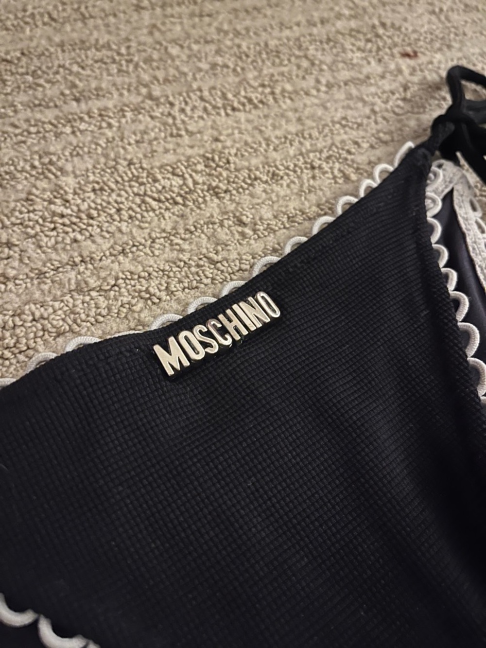 Rare Moschino Black & White bikini gold hardware - Picture 9 of 13
